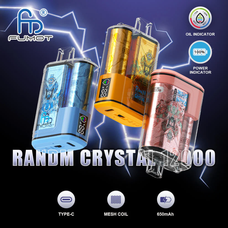 Fumot Vape Flavours - Fumot Crystal 12000 Disposable Vape Box - 20ML (1 Piece) 08L04258 Blue Razz Lemonade