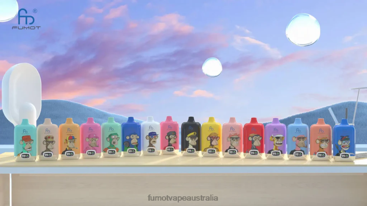 Fumot Australia - Fumot Digital Box Disposable Vape Pod 12000 - 20ML (1 Piece) 08L04151 Strawberry Pomp (pomegranate)
