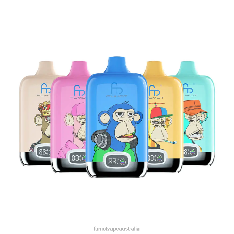 Fumot Vape Flavors - Fumot Digital Box Disposable Vape Pod 12000 - 20ML (1 Piece) 08L04149 Strawberry Ice