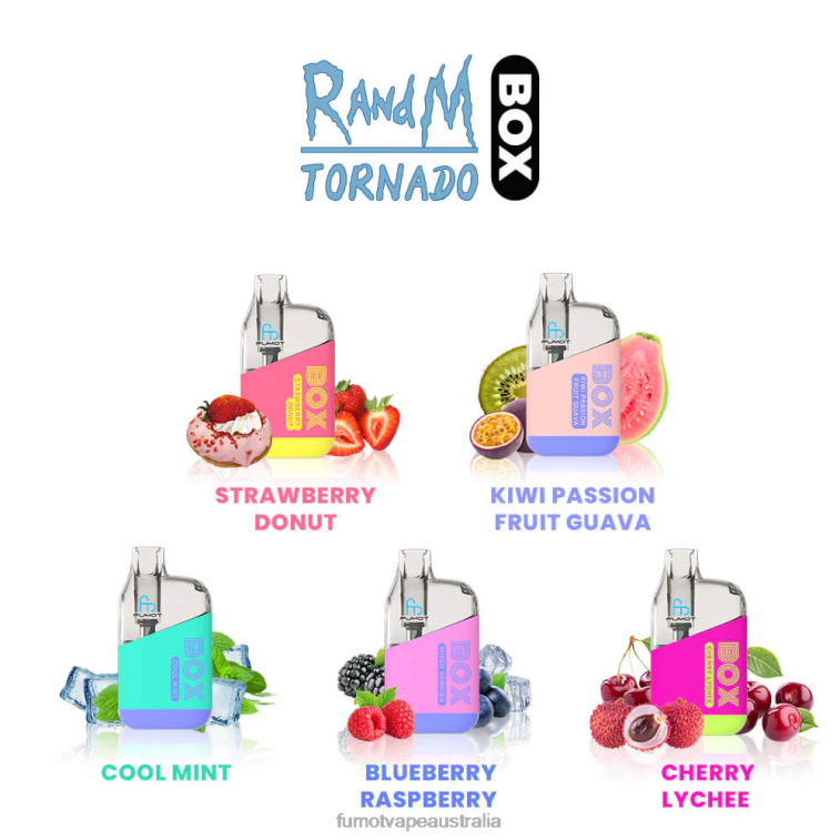 Fumot Vape Flavors - Fumot Tornado Box 10000 Disposable Vape Pod - 20ML (1 Piece) 08L04349 Strawberry Watermelon