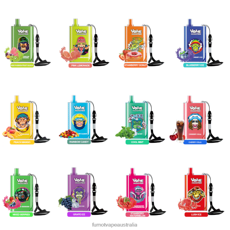 Fumot Vape Price - Fumot Vome Monster 10000 Disposable Vape Pod Device - 20ML (1 Piece) 08L04435 Rainbow Candy