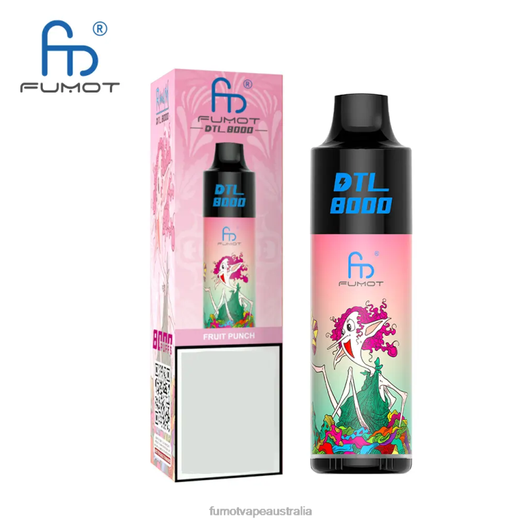 Fumot Vape Flavours - Fumot DTL 8000 Disposable Vape Pen - 16ML (1 Piece) 08L04418 Fruit Punch