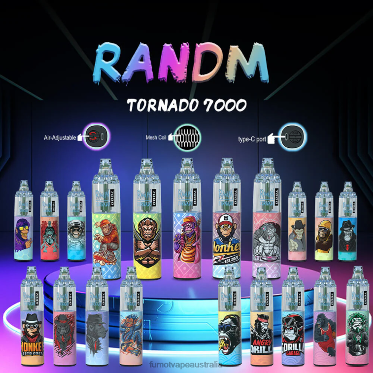 Fumot Vape Flavors - Fumot Tornado 14ML (1 Piece) 7000 Disposable Vape Pen 08L0489 Pina Colada Rum