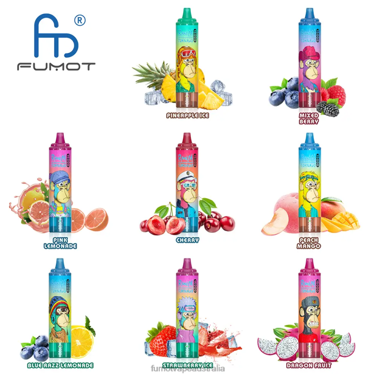 Fumot Vape Flavors - Fumot Tornado 15000 Disposable Vape - 25ML (1 Piece) 08L04189 Vimto