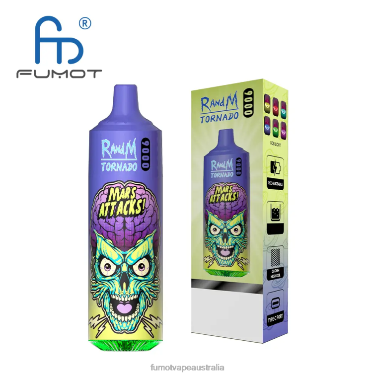 Fumot Vape Flavors - Fumot Tornado 18ML 9000 Disposable Vape Pen (1 Piece) 08L0419 Peach Lemonade