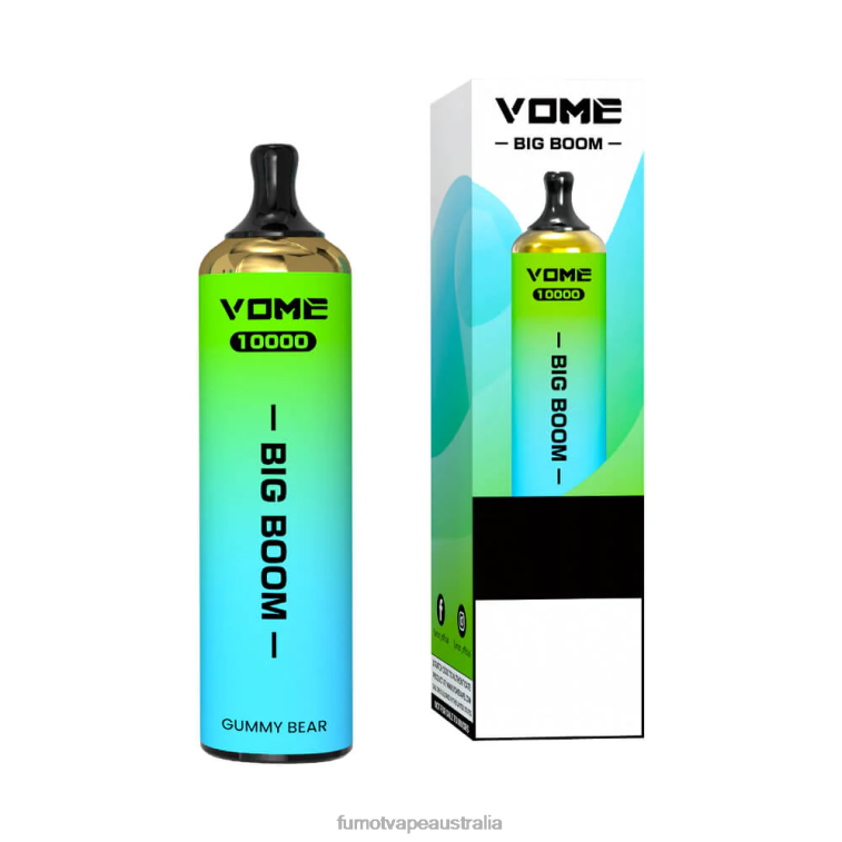 Fumot Australia - Fumot Vome Big Boom Disposable Vape Pen 10000 - 20ML (1 Piece) 08L04441 Blue Razz Ice