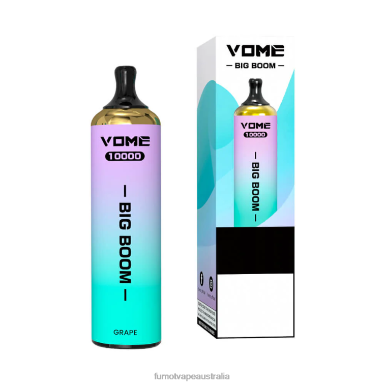 Fumot Australia - Fumot Vome Big Boom Disposable Vape Pen 10000 - 20ML (1 Piece) 08L04441 Blue Razz Ice