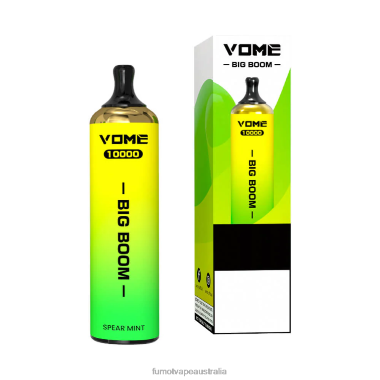 Fumot Vape Australia - Fumot Vome Big Boom Disposable Vape Pen 10000 - 20ML (1 Piece) 08L04442 Spear Mint