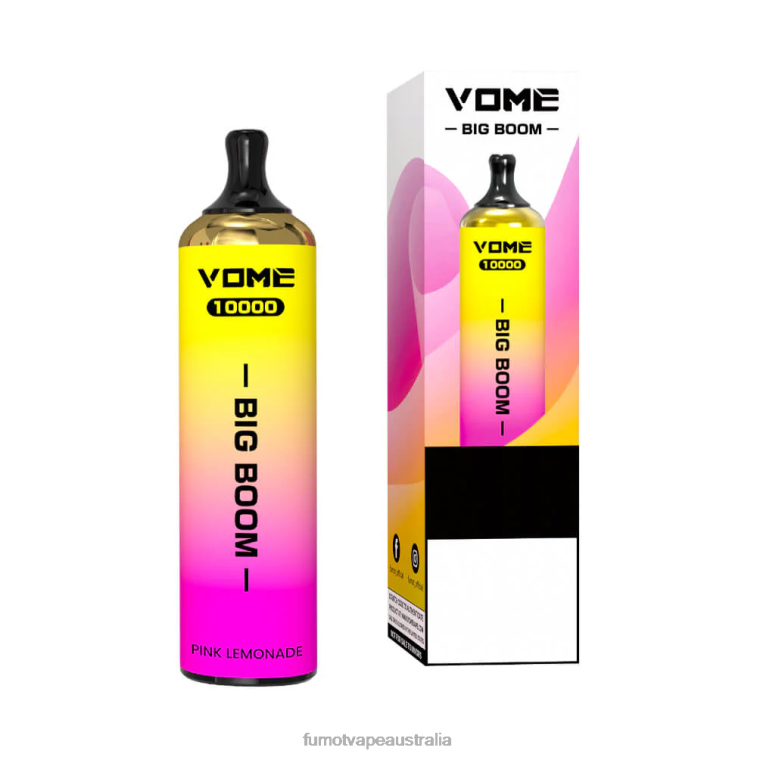 Fumot Vape Shop - Fumot Vome Big Boom Disposable Vape Pen 10000 - 20ML (1 Piece) 08L04440 Strawberry Ice